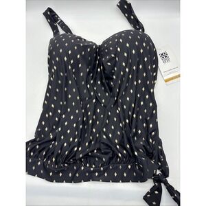 COCO Reef Swimwear Tanking Top Black Gold 16W/38DD